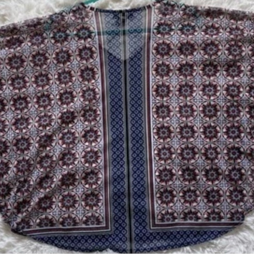 INC International Concepts Boho Kimono Sleeve Blouse Festival Flowy Resort Sz 1X - Picture 4 of 8